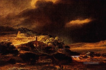 Stürmische Landschaft Rembrandt Ölgemälde